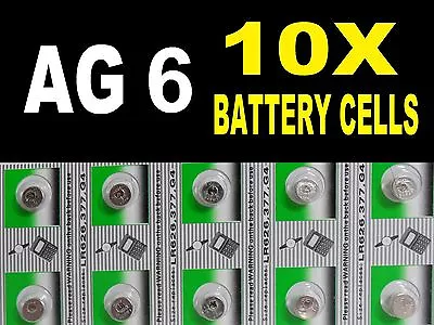 AG6 LR920 Watch Battery Coin Cells Button Cell Batteries Alkaline Pack UK Seller • £2.88