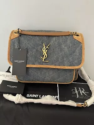 Authentic YSL Niki Denim Bag • $2650