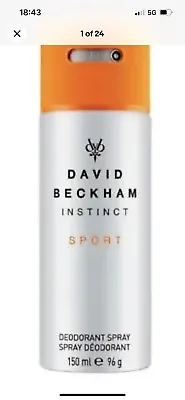David Beckham Deodorant Mens Body Spray Instinct Sport Fragrance Sprays 150ml • £7