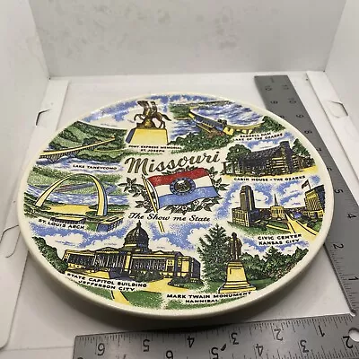 Vintage Missouri State Collectible Ceramic Plate Decorative Plate 78-913O • $18