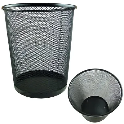  Metal Mesh Waste Paper Bin For Office Home Use Bedroom - Lightweight And Sturdy • £5.89