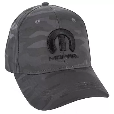 Mopar Camo Embroidered Emblem Logo Cap Hat Grey Camouflaged Official Licensed • $19.99