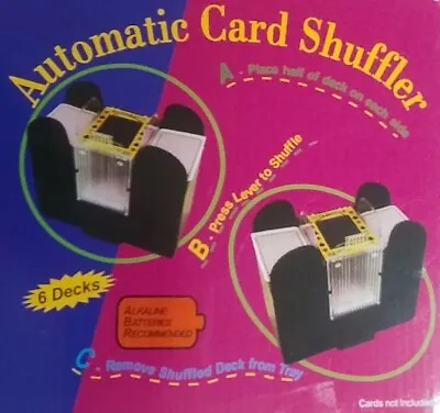 6-Deck Auto Battery Operated Playing Card ShufflerTwo Deck Bicycle Card Included • $22