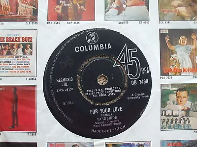Yardbirds - For Your Love / Got To Hurry  - VG+ UK 45 Columbia DB 7499 • £4.99