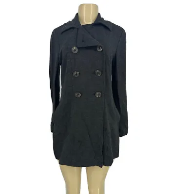 Cabi 648 Casablanca Ponte Knit Trench Coat Womens Small Military Button Up 14-1 • $19.08