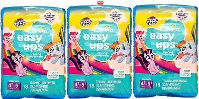 PAMPERS Easy Ups Training Underwear 4T-5T 37+ Lb 18 Ct Each Lot Of 3=54 Pampers • $39.95