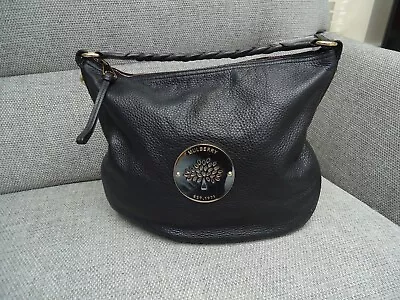 Genuine Mulberry DARIA Black Hobo Pebbled Leather Shoulder Bag In Ex. Condition • £250