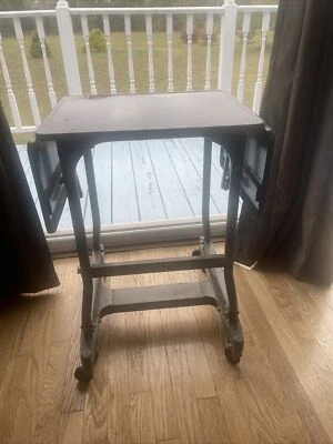 $199.99 • Buy Vtg MASO Interstate Metal Typewriter Stand Desk Drop Leaf Table W/Casters/Lock