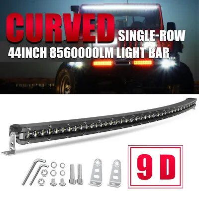 $117.79 • Buy 44inch Silm Curved Led Work Light Bar Flood Spot Offroad Driving Lamp Boat 42 