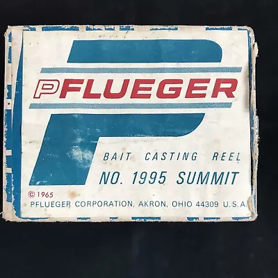 Pflueger Summit No.1995 Free-Spool Casting Reel In Box & Manual • $65