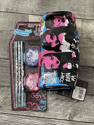 £6.99 • Buy Monster High Barrel Zip Up Pencil Case + Pencil Stationery Set BNIP