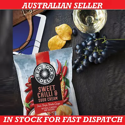 Red Rock Deli Sweet Chilli And Sour Cream Potato Chips Gluten-free Pack 165g AU • $5.45