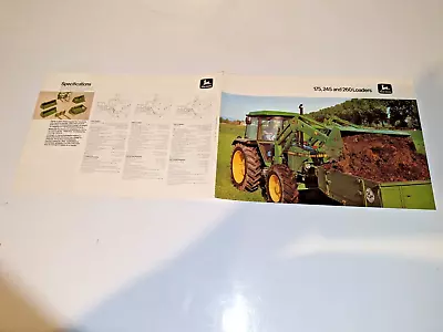 John Deere Tractor 175 245 Loaders Sale Brochure  4  Pages 8-81 74801 • £8