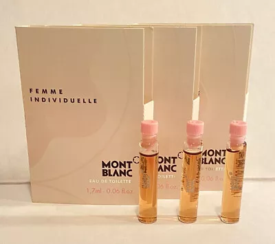 3x Mont Blanc Femme Individuelle Women 0.05oz 1.5 Ml Eau De Toilette Dab-On New • $9.98