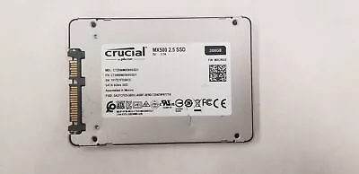 Crucial MX500 CT2000MX500SSD1 2000GB 2.5  1.7A SATA SSD TESTED • $99.99