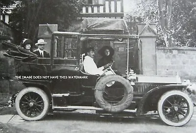Cardiff Family In Napier Landaulette Motor Car 1911 Vintage Mounted Print  • £8