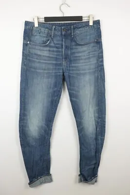 G-STAR TYPE-C 3D STRAIGHT TAPERED Wash Denim Blue Jeans Size W32 L36 • $38.46