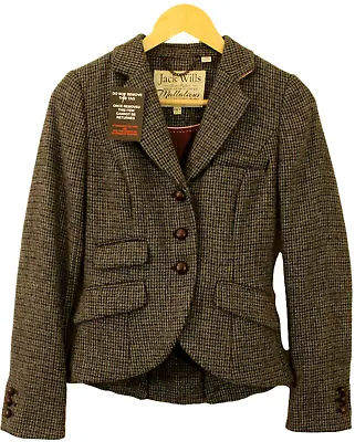 Jack Wills Girls/ladies Size 4 Grey Mix Tweed Jacket • £21.24