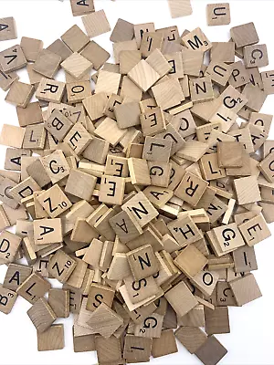 350+ Scrabble Tile Letters Replacement Craft Word Lot Wooden Vintage • $17.50