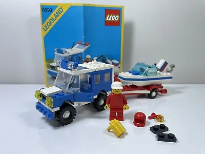 LEGO Vintage Set 6698 RV With Speedboat Classic Town With Instructions 1986 • $44.95