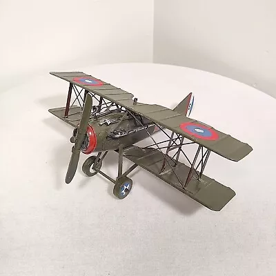 US Metal Green Biplane Decorator Airplane • $19.99