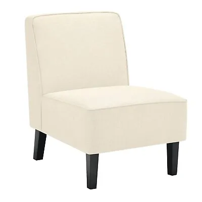 Upholstered  Leisure Chair Accent Chair Linen Fabric Single Sofa Armless Chair • £66.95