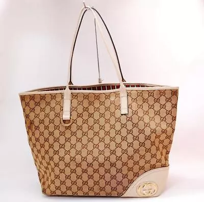 Auth GUCCI GG Canvas Shoulder Bag Tote Brown 0415a • $178