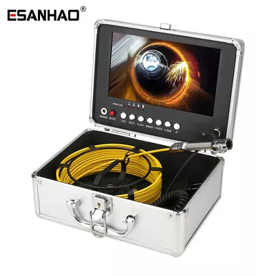 17mm Drain Sewer Pipe Inspection Camera DVR 16GB Video Endoscope 9  Monitor 25M • $340.79