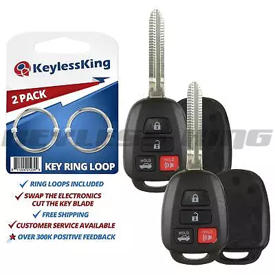 2 New Uncut Remote Head Key Keyless Entry Ignition Blade Shell Case Repair Fob • $7.95