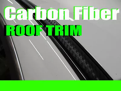 $40.75 • Buy ForFORD 2003-2011 2pcs 3D BLACK CARBON FIBER ROOF TOP TRIM MOLDING DIY KIT #2