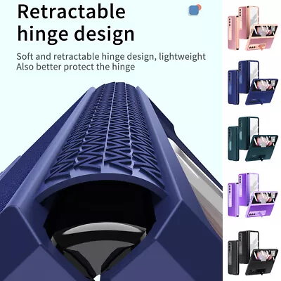 Fr Samsung Galaxy Fold2/3/4/5 Shockproof Retractable TPU Hinge Stand Phone Case • $32.99