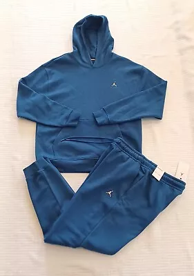 New Men’s Air Jordan Fleece Sweatsuit (hoodie + Pants) Size Large ~ French Blue • $189