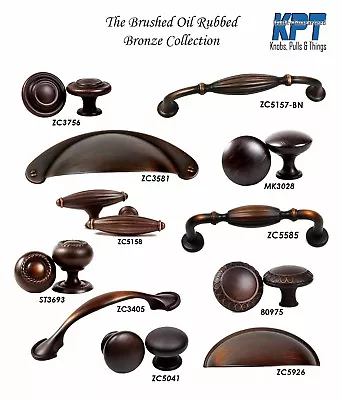 Knobs Handles Pulls Brushed Oil Rubbed Bronze Kitchen/Bath Cabinet Hardware KPT • $150.45