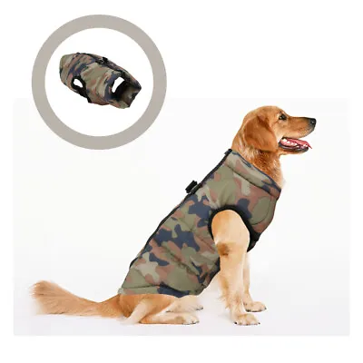  Camo Pet Jacket Dog Harness Costume For Dogs Small Sleeveless • £10.68