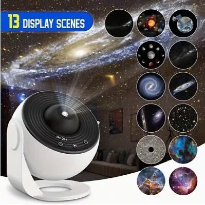 13in1 Planetarium Galaxy Starry Sky Projector Night Light Rotating Star LED Lamp • £22.95