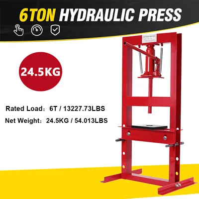 Hydraulic Shop Press 6 Ton With Press Plates H-Frame Benchtop Press Stand • $102.99