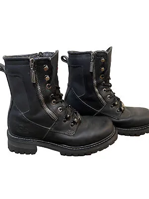 Milwaukee Freedom Flex MB416 Mens Black Leather  Lace-up Biker Boots Size 8 • $41.25