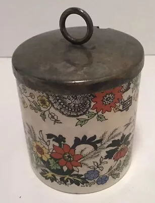 VINTAGE LANCASTER AND SANDLAND  CONDIMENT JAM POT Staffordshire England • $10.50