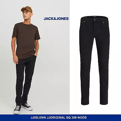 Jack & Jones Jeans Glenn Original Slim Fit & Low Rise Denim Pant For Men Black • £20.49