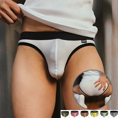 Men's Sexy Underwear Low Waist Pouch Briefs Panties Soft Breathable Underpants • $5.96