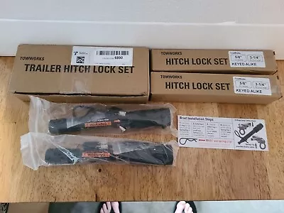 $24.99 • Buy Towworks Trailer Hitch Lock Set 5/8  Pin Diameter 3 1/4  Pin Active Length Keyed