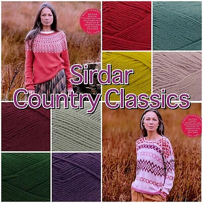 £2.15 • Buy Sirdar COUNTRY CLASSICS 50% Wool 50% Acrylic 4 Ply Knitting Crochet Yarn 50g 