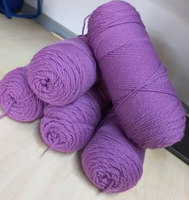 £9.03 • Buy Clearance Unbanded Knitting Crochet Yarn Aran Wool Purple 1kg