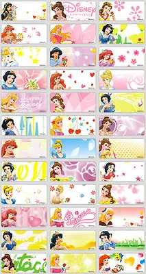 $3.59 • Buy 36 Disney Princess Personalised Name Label Sticker 3x1.3cm Vinyl Waterproof Girl
