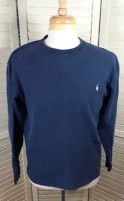 £9.99 • Buy POLO RALPH LAUREN 100% Cotton Navy Blue Sweatshirt Size Large 