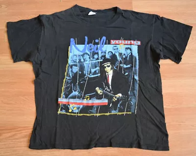Vintage Rare 1988 Neil Young Sponsored Tour Shirt Tee M Promo Bob Dylan Folk • $199.99