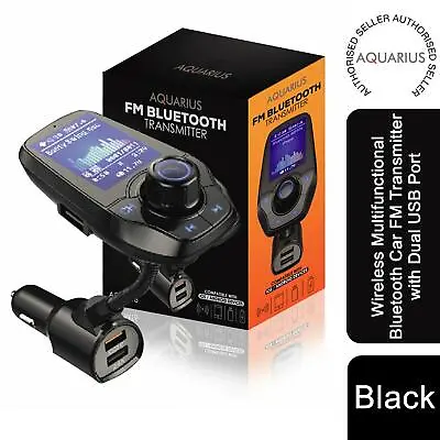 Aquarius WirelessMultifunctional Bluetooth Car FM Transmitter With Dual USB Port • £12.37