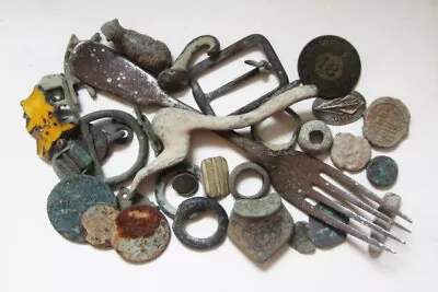 300g Metal Detecting Finds Job Lot From Roman To Today - Coins / Artifacts • £0.99