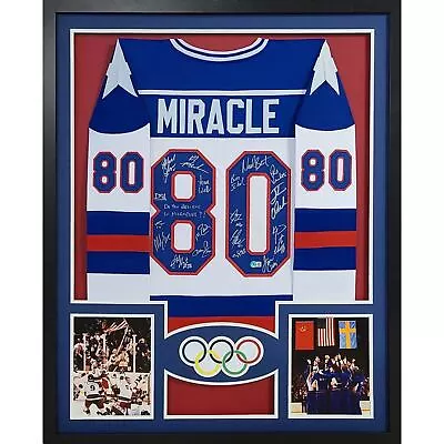 Miracle On Ice Signed Framed USA Olympic Jersey Beckett BR Autographed By 19 • $1997.99