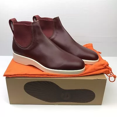 RM WILLIAMS Marc Newson Burgundy Leather Cream Yard Boot 365 9 G 10 US NEW $445 • $249